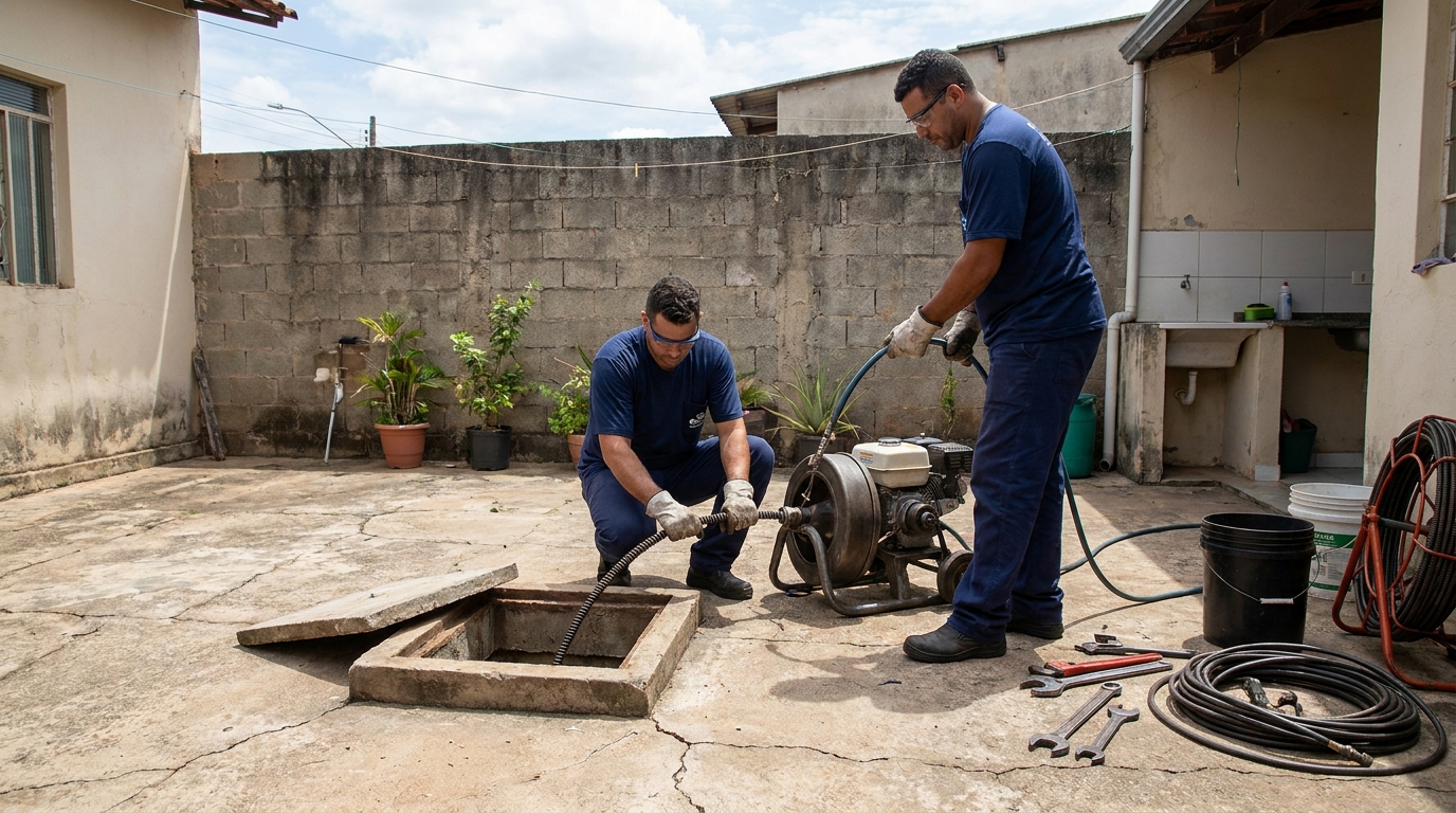Sucção de Resíduos no Centenário, Campo Grande‑MS
